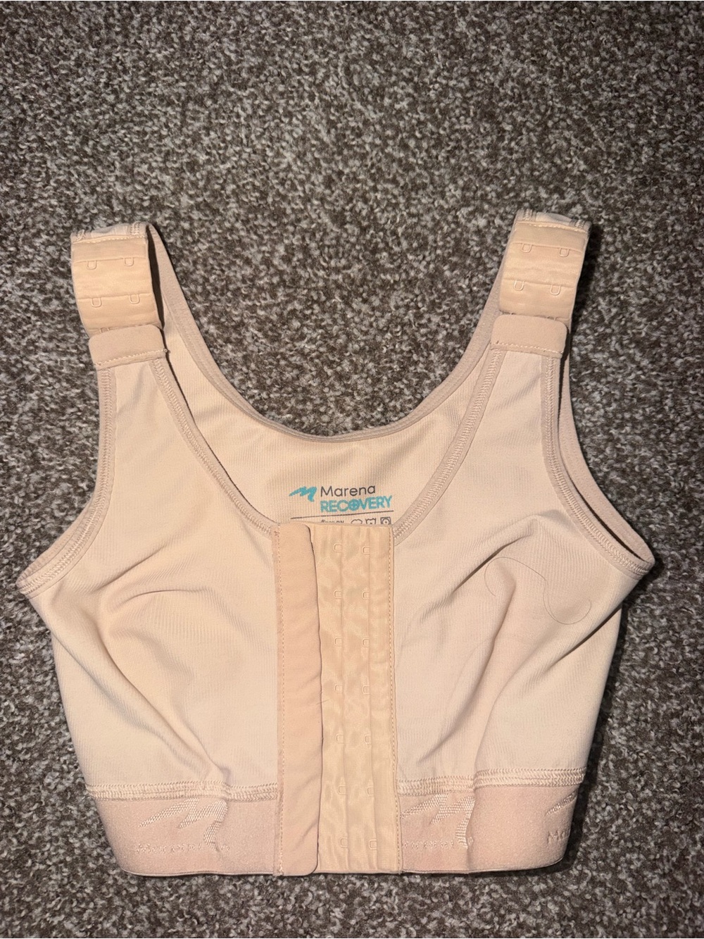 Marena Recovery Front-Closure Support Bra in Nude